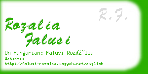 rozalia falusi business card